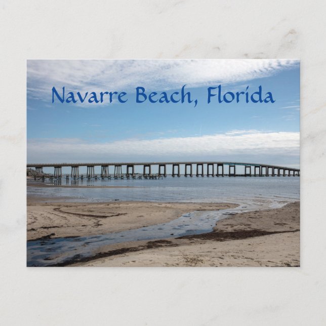 Navarre Beach Florida causeway bridge photo Postcard (Front)