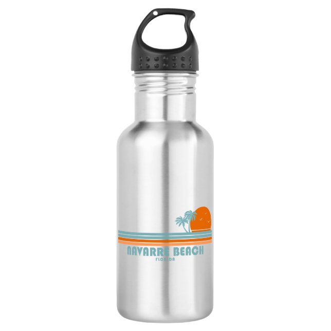 Navarre Beach Florida Sun Palm Trees 532 Ml Water Bottle (Front)