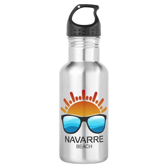 Navarre Beach Florida Sunglasses 532 Ml Water Bottle (Front)