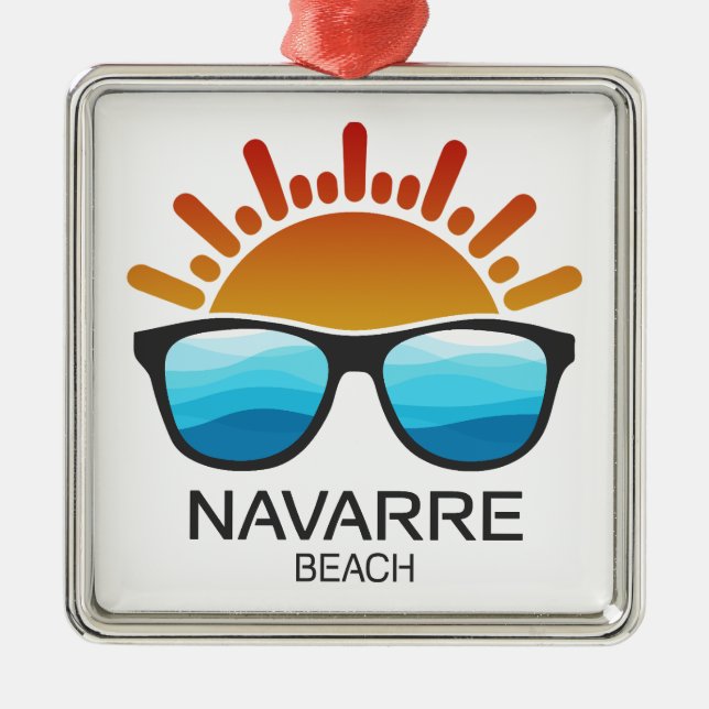Navarre Beach Florida Sunglasses Metal Tree Decoration (Front)