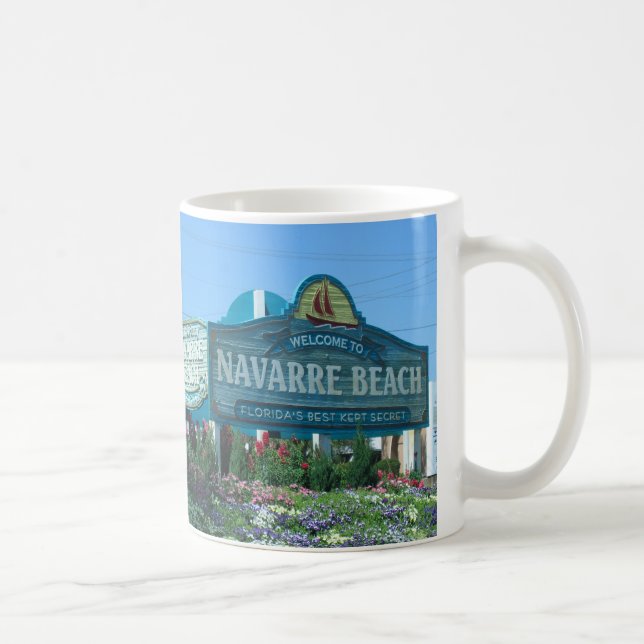 Navarre Beach Florida welcome sign Coffee Mug (Right)