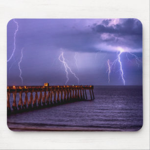 Navarre Florida Lightning Storm Mouse Mat