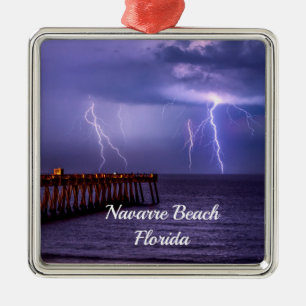 Navarre Florida Lightning Storm Premium Ornament