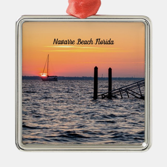 Navarre Florida Santa Rosa Sunrise Ornament (Front)