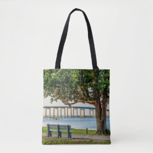 Navarre Park Bench and Bridge Tote Bag