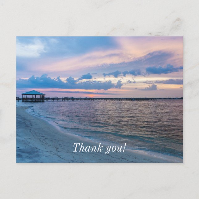 Navarre Santa Rosa Sunset Thank you Postcard (Front)