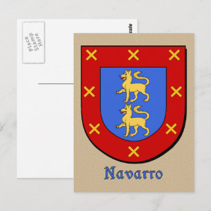 Navarro Ancestral Heraldic Shield Postcard