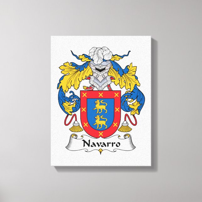Navarro Family Crest Canvas Print (Front)