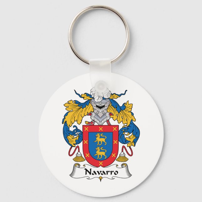 Navarro Family Crest Key Ring (Front)