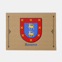 Navarro Historical Shield on Burlap Background