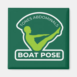 Navasana Boat Pose • Tones Abdominals Yoga Magnet