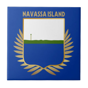 Navassa Island Flag Shield Tile