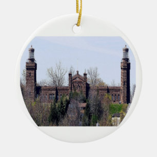 Navesink Twin Lights Lighthouse Ceramic Tree Decoration
