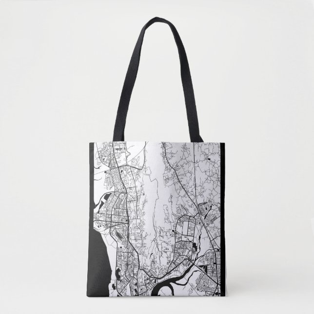 Navi Mumbai Maharashtra Map Tote Bag (Front)