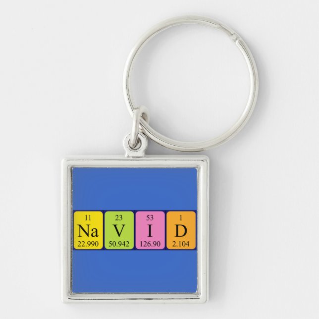 Navid periodic table name keyring (Front)