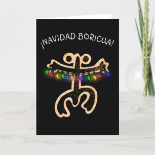 Navidad Boricua Xmas Coqui Taino Thank You Card