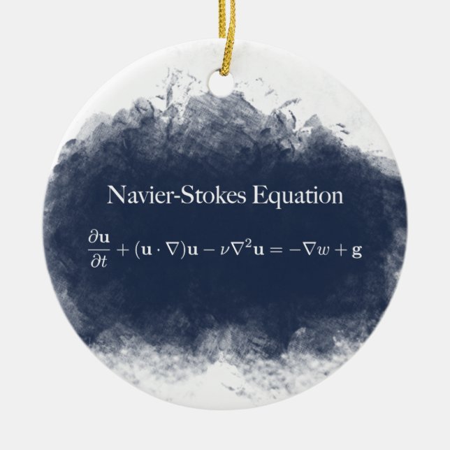 Navier Stokes Equation Math & Science Ornament (Front)