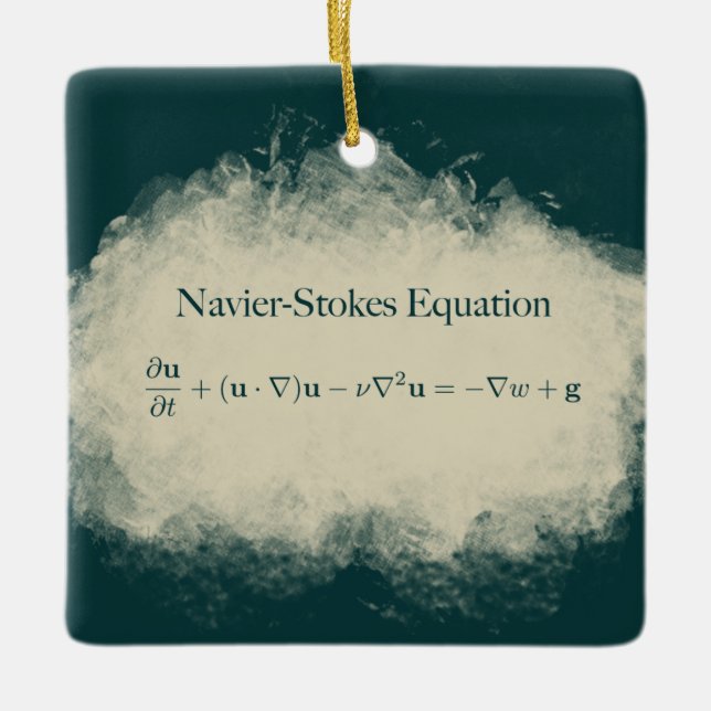Navier Stokes Equation Math & Science Ornament (Front)
