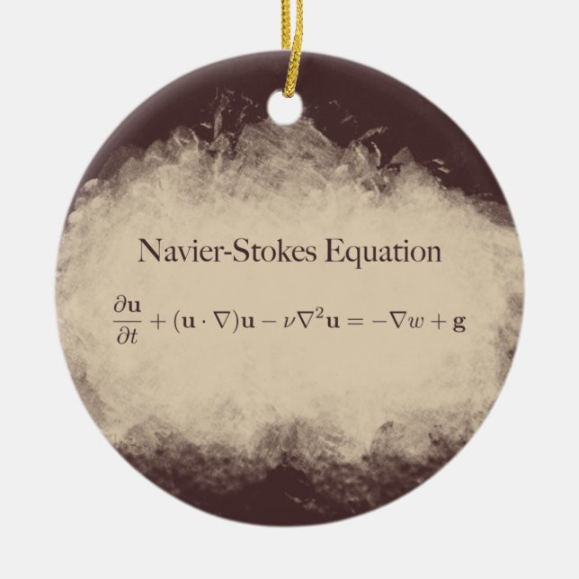 Navier Stokes Equation Math & Science Ornament (Front)