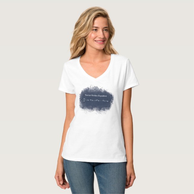 Navier Stokes Equation Math & Science T-Shirt (Front Full)