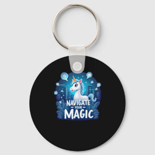 Navigate Your Magic Unicorn Sticker  Key Ring