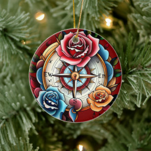 "Navigating the Heart" Ceramic Tree Decoration