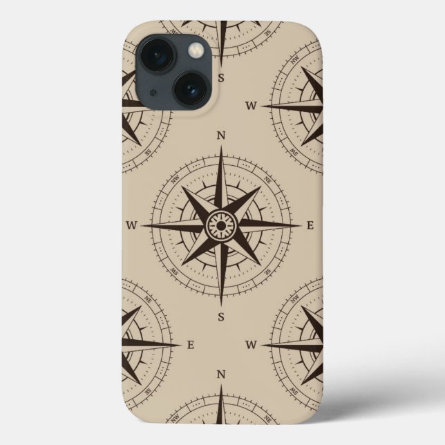 Navigation Compass Pattern Case-Mate iPhone Case (Back)