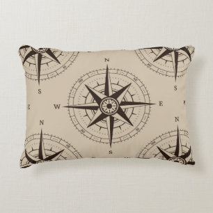 Navigation Compass Pattern Decorative Cushion