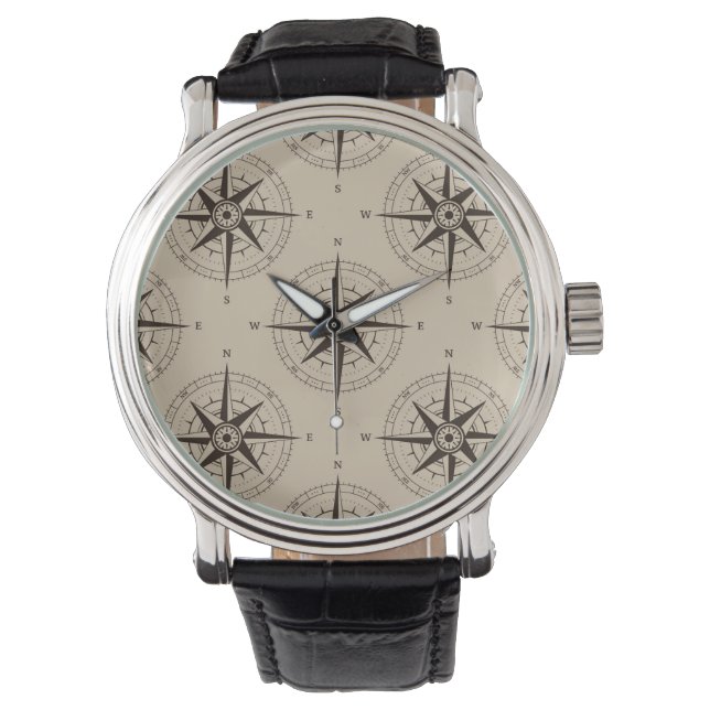 Navigation Compass Pattern Watch (Front)