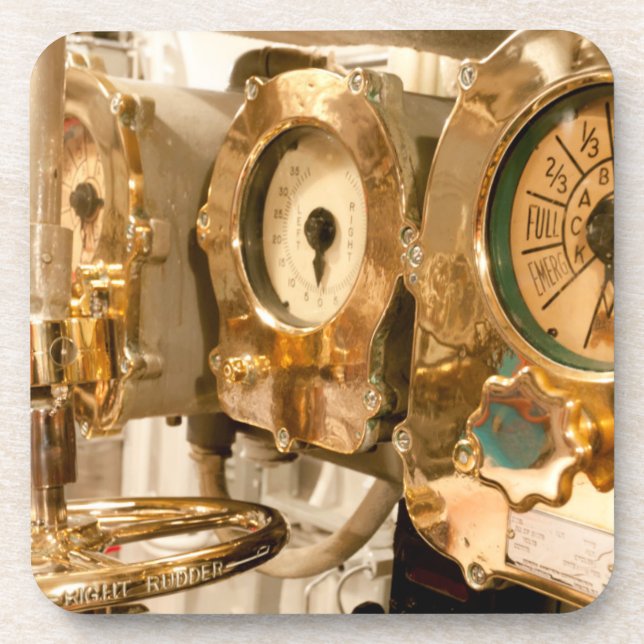 Navigational Gauges And Instruments On Submarine Coaster (Front)