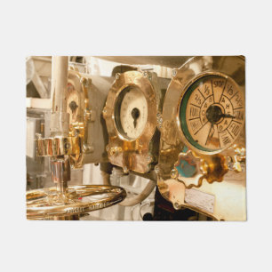 Navigational Gauges And Instruments On Submarine Doormat