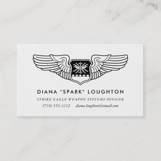 Navigator Wings Professional Aviator Business Card (Front)