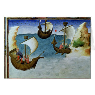 Navigators using an astrolabe