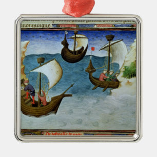 Navigators using an astrolabe metal tree decoration