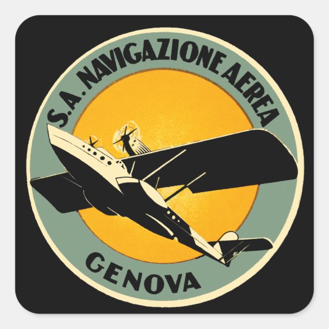Navigazione Aerea ~ Genova Square Sticker (Front)