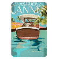 naviguer à Cannes (sail to) Vintage Travel poster