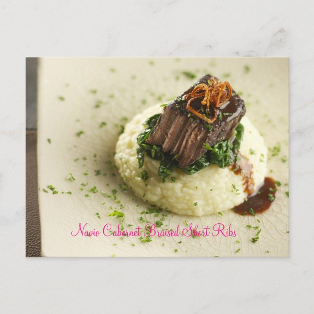 Navio Cabernet Braised Short Ribs Postcard (Front)