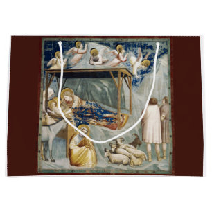 Navitity (Birth of Jesus Christ) (by Giotto) Large Gift Bag