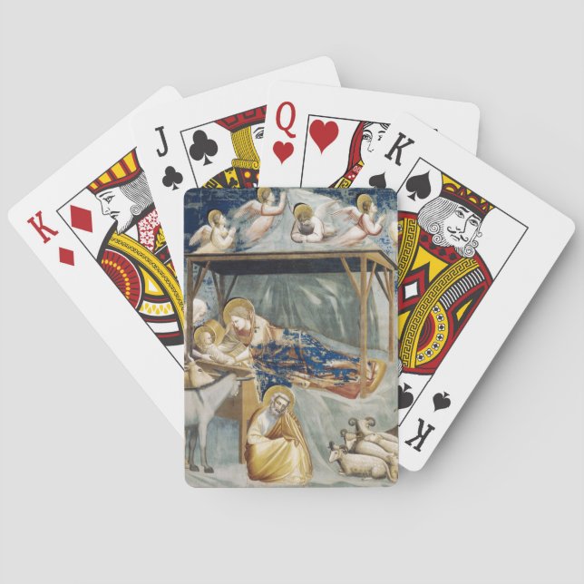 Navitity (Birth of Jesus Christ) (by Giotto) Playing Cards (Back)