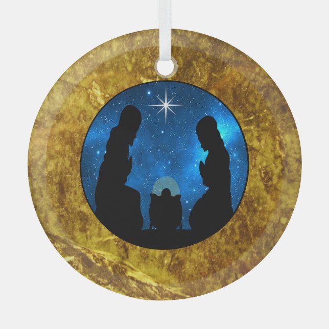 Navitiy  glass tree decoration (Front)