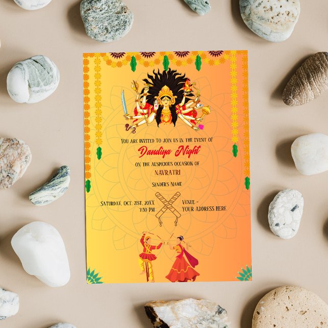Navratri Dandiya Night Event Invitation (Creator Uploaded)