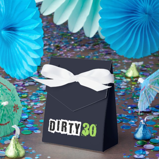 Navy 30th Dirty Thirtieth Party Favour Boxes (Party)