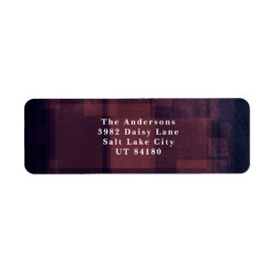 Navy Address Label Christmas Holiday