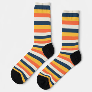 Navy, Almond and Mango Socks