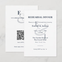 Navy Ampersand Wedding | Rehearsal Dinner 