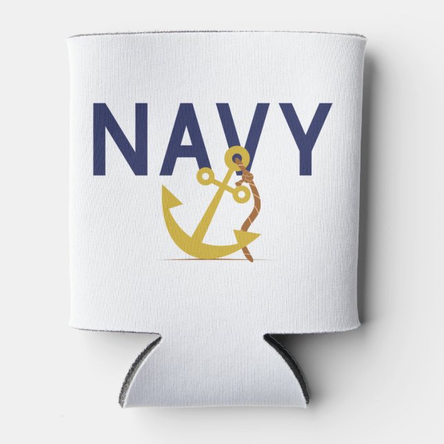 Navy Anchor Can Cooler (Front)