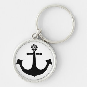 Navy anchor key ring