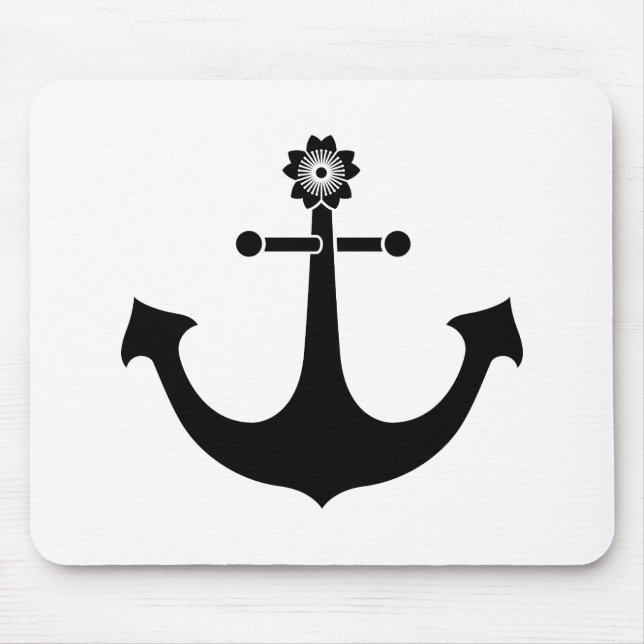 Navy anchor mouse mat (Front)