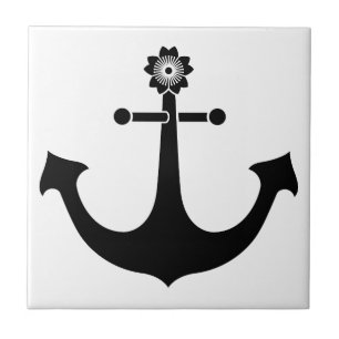 Navy anchor tile