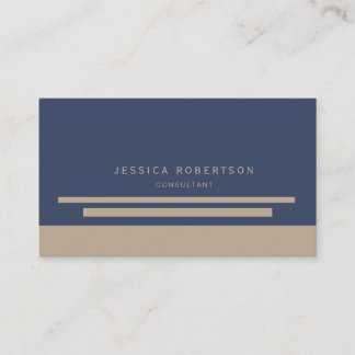 Navy and Beige Corporate Business Card